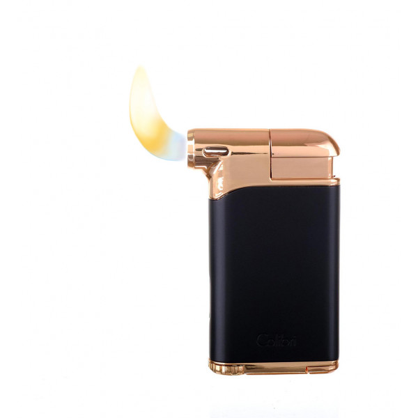 Зажигалка трубочная с тампером Colibri Pacific, черный-красное золото -купить в Москве по цене 7 000 руб. в магазине Los Cigarros