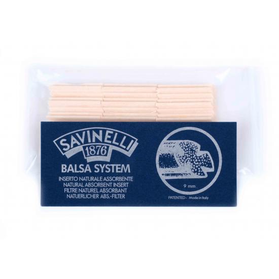 Фильтры для трубок 9 мм, бальсовые, Savinelli, 15 штук в пачке 