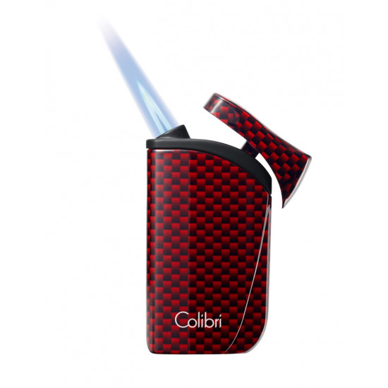 Зажигалки Зажигалка сигарная Colibri Falcon, красный карбон от Colibri