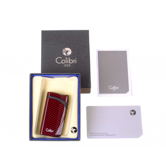 Зажигалки Зажигалка сигарная Colibri Falcon, красный карбон от Colibri