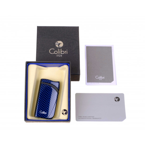 Зажигалки Зажигалка сигарная Colibri Falcon, синий карбон от Colibri