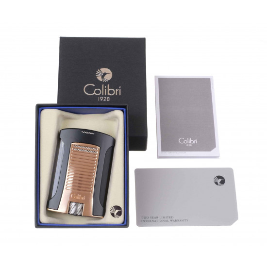 Зажигалки Зажигалка сигарная Colibri Daytona, черная-розовое золото от Colibri