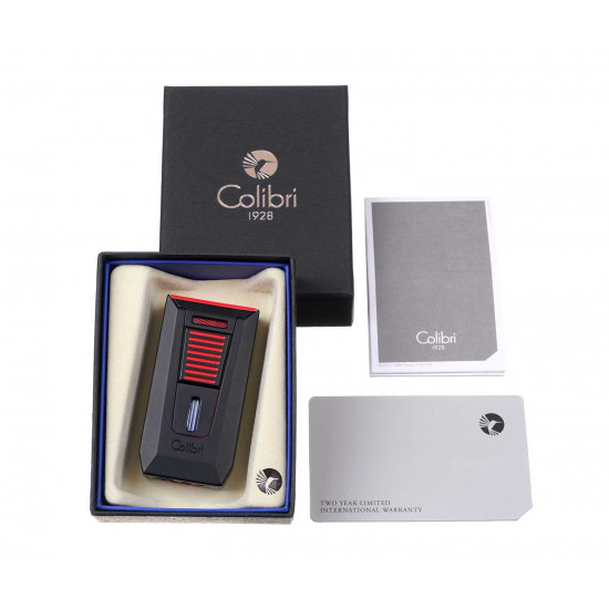 Зажигалки Зажигалка сигарная Colibri Slide (двойное пламя), черно-красная от Colibri