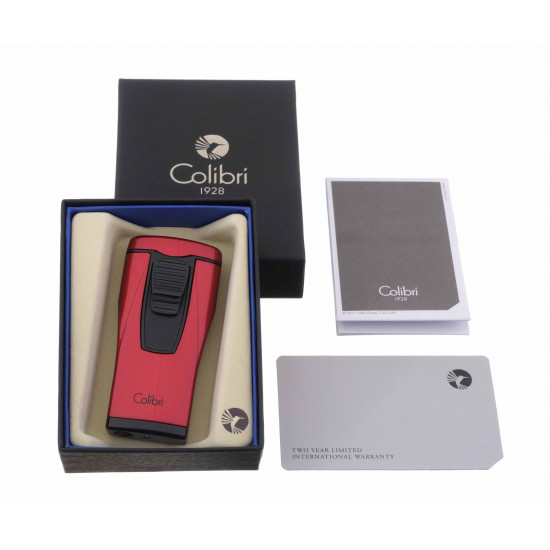 Зажигалки Зажигалка сигарная Colibri Monaco (тройное пламя), красный металлик от Colibri