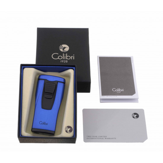 Зажигалки Зажигалка сигарная Colibri Monaco (тройное пламя), синий металлик от Colibri