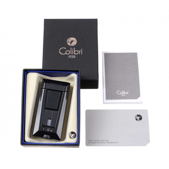 Зажигалки Зажигалка сигарная Colibri Stealth (тройное пламя), черный металлик от Colibri