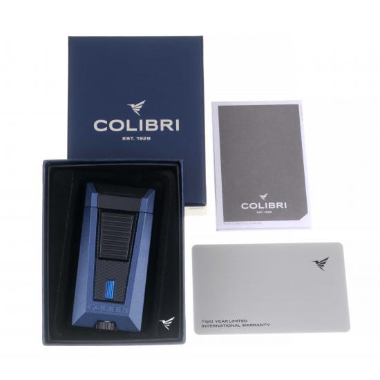 Зажигалка сигарная Colibri Stealth (тройное пламя), синий лак Navy 